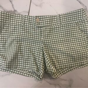Lacoste Green Gingham Women's Shorts